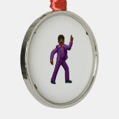 Emoji Dancing Man Metalen Ornament (Rechts)