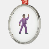 Emoji Dancing Man Metalen Ornament (Links)