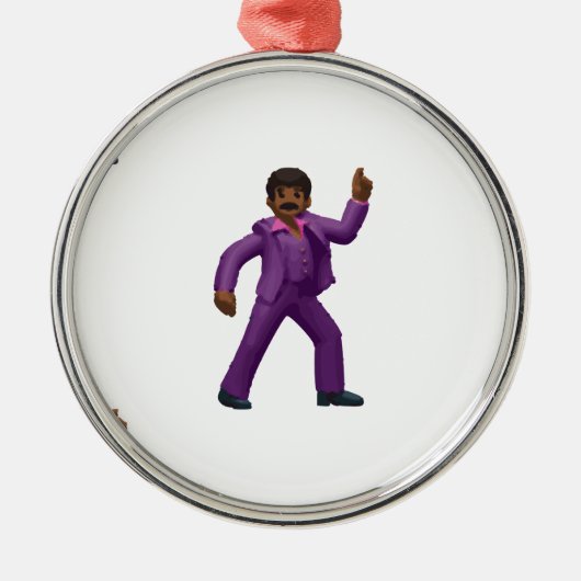 Emoji Dancing Man Metalen Ornament (Voorkant)