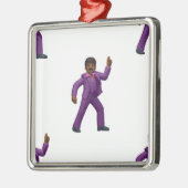 Emoji Dancing Man Metalen Ornament (Links)