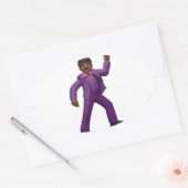 Emoji Dancing Man Ovale Sticker (Envelop)