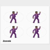 Emoji Dancing Man Ovale Sticker (Vel)