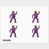 Emoji Dancing Man Rechthoekige Sticker (Vel)