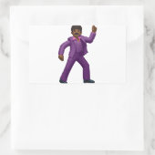 Emoji Dancing Man Rechthoekige Sticker (Tas)