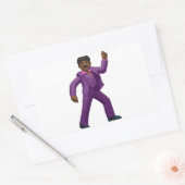 Emoji Dancing Man Rechthoekige Sticker (Envelop)