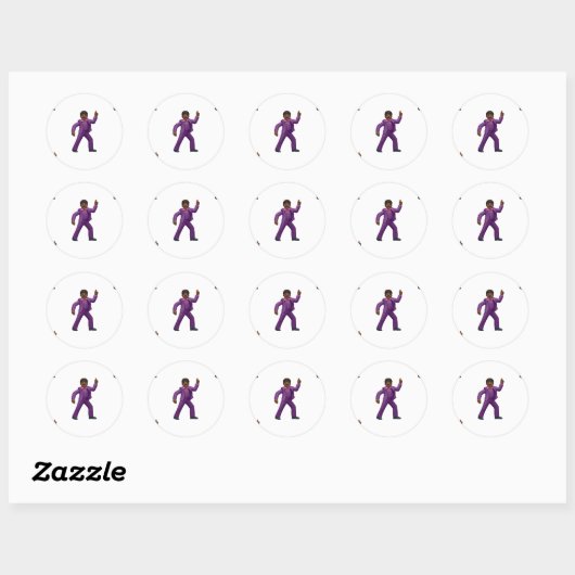 Emoji Dancing Man Ronde Sticker (Vel)