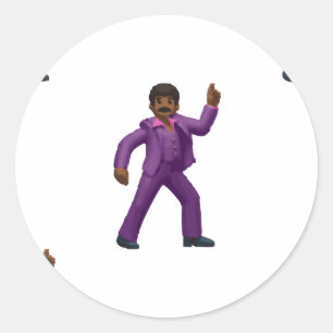 Emoji Dancing Man Ronde Sticker