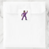 Emoji Dancing Man Vierkante Sticker (Tas)