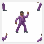 Emoji Dancing Man Vierkante Sticker (Voorkant)