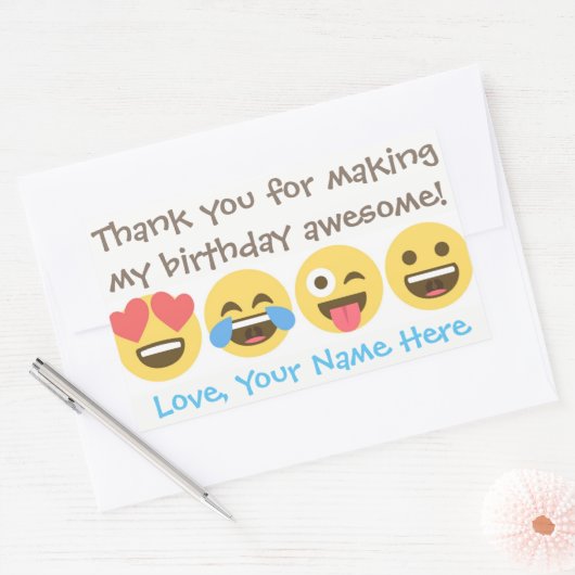  Emoji Dank u Stickers -Emoji gezichten (Envelop)