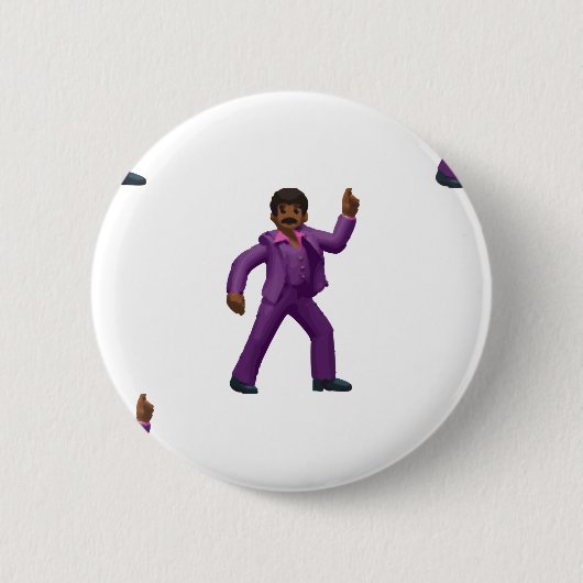 Emoji Dansende Man Ronde Button 5,7 Cm (Voorkant)