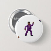 Emoji Dansende Man Ronde Button 5,7 Cm (Voorkant /achterkant)