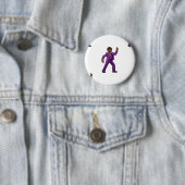 Emoji Dansende Man Ronde Button 5,7 Cm (In situ)