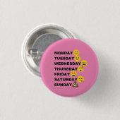 Emoji Days Ronde Button 3,2 Cm (Voorkant /achterkant)
