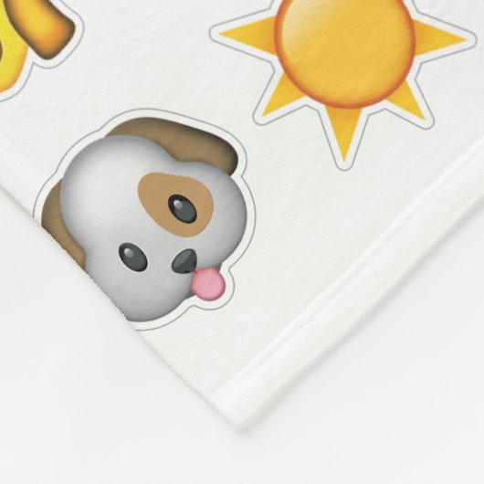 emoji-deken fleece deken (Hoek)