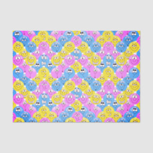 Emoji 😊 Design Funny Pastel Facets Tissuepapier