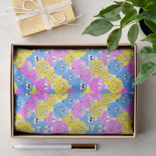 Emoji 😊 Design Funny Pastel Facets Tissuepapier (Geschenk)