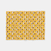 Emoji Design Funny Yellow Facs Fleece Deken (Voorkant (Horizontaal))