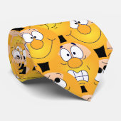 Emoji Design Grappige gezichten Stropdas (Opgerold)