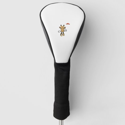 Emoji Dieren Giraffe Duim omhoog Golfheadcover (Voorkant)