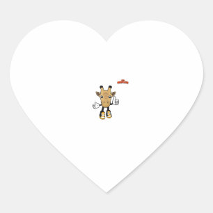 Emoji Dieren Giraffe Duim omhoog Hart Sticker