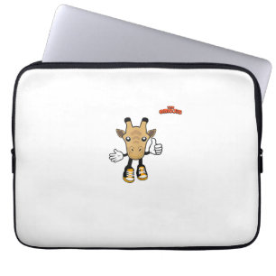 Emoji Dieren Giraffe Duim omhoog Laptop Sleeve