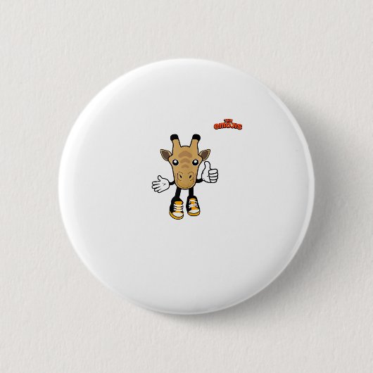 Emoji Dieren Giraffe Duim omhoog Ronde Button 5,7 Cm (Voorkant)
