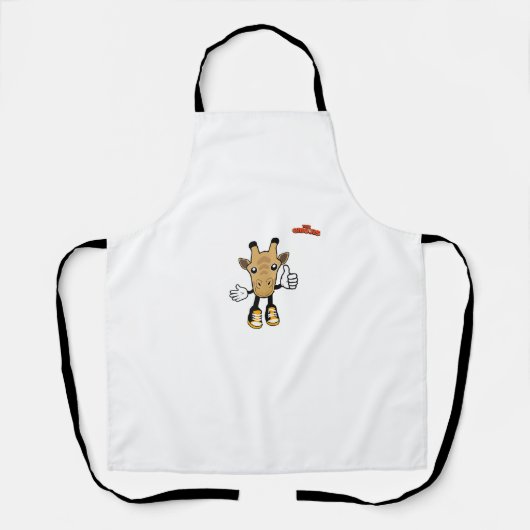 Emoji Dieren Giraffe Duim omhoog Schort (Voorkant)