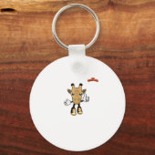 Emoji Dieren Giraffe Duim omhoog Sleutelhanger (Voorkant)