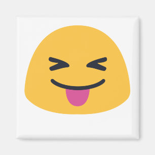 Emoji: Emoji: tong uit gesloten ogen Magneet