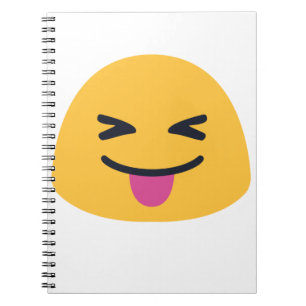 Emoji: Emoji: tong uit gesloten ogen Notitieboek