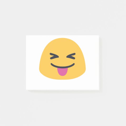 Emoji: Emoji: tong uit gesloten ogen Post-it® Notes (Voorkant)