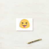 Emoji: Emoji: tong uit gesloten ogen Post-it® Notes (Op bureau)