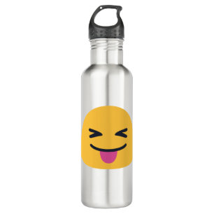 Emoji: Emoji: tong uit gesloten ogen Waterfles