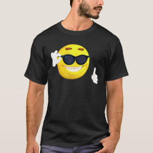 Emoji Emoticon Face Emotion Icon in zonnebrillen T-shirt