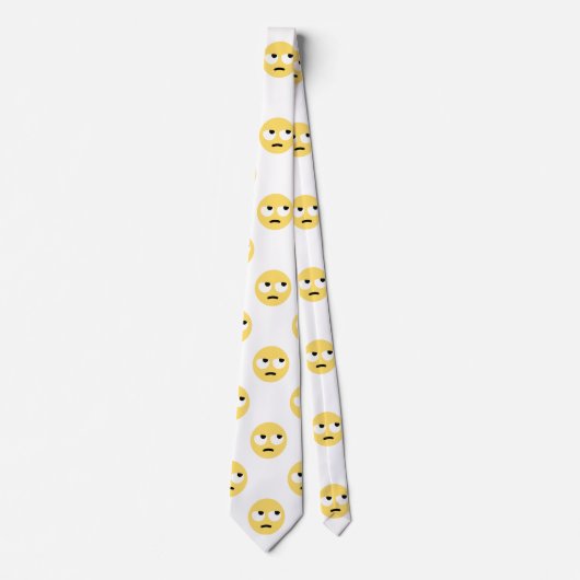 Emoji Eye Rolling Menswear mannen stropdas stropda (Voorkant)
