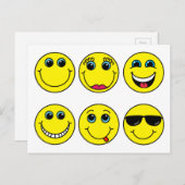 Emoji Face Characters Briefkaart (Voorkant / Achterkant)
