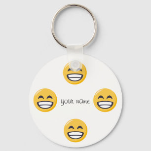 Emoji Face en '' Jouw naam here " Sleutelhanger