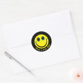 Emoji Face Heb een leuke dag Ronde Sticker (Envelop)