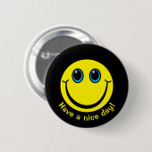 Emoji Face heeft een leuke dag Ronde Button 5,7 Cm (Voorkant /achterkant)