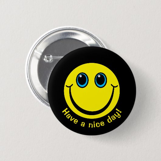 Emoji Face heeft een leuke dag Ronde Button 5,7 Cm (Voorkant /achterkant)