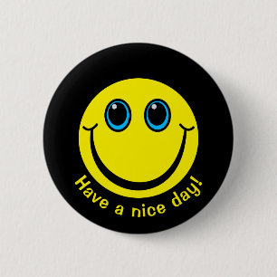 Emoji Face heeft een leuke dag Ronde Button 5,7 Cm