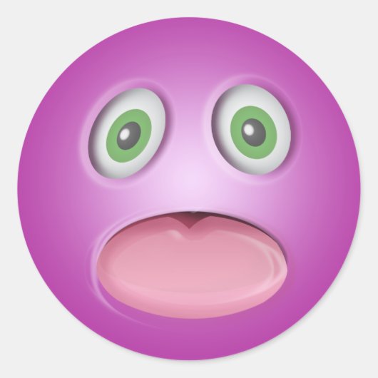 Emoji Face Ronde Sticker (Voorkant)