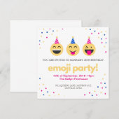 emoji feest! kaart (Voorkant / Achterkant)