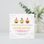 emoji feest! kaart (Staand voorkant)