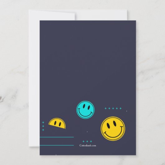 Emoji Feest Uitnodiging (Achterkant)