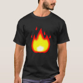 Emoji Fire Flame Hot T-shirt (Voorkant)