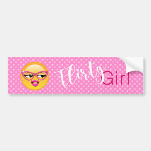 Emoji Flirty Girl ID227 Bumpersticker