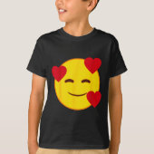Emoji Floating Hearts Yellow Smile Face  T-shirt (Voorkant)