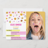 Emoji Foto Uitnodiging (Voorkant)